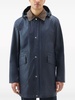 hooded waxed coat