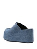 95mm denim wedge-heel mules