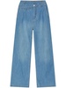 logo-patch wide-leg jeans