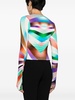 Divy ray-print top