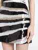 zebra-print sequin-embellished miniskirt