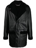 shearling-lining leather coat