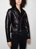 Saige leather biker jacket