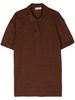 mélange linen polo shirt