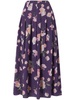 floral-print midi skirt