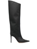 pointed toe knee-high boots