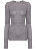 ribbed crew-neck top