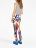 Iride-print cropped trousers