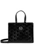 monogram patent tote bag