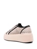 Travel perforated platform sneakers