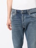 straight-leg washed jeans