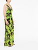 floral-print halterneck dress