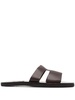 double-strap leather sandals 