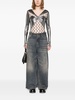 Regenerated panelled metallic bodysuit