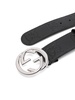 Black Interlocking G Leather Belt