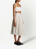 faux-leather pleated skirt