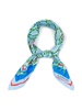 graphic-print silk scarf