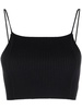 ribbed-knit camisole crop top