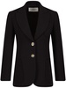 wool crepe single-breasted blazer