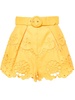 Pop embroidered belted shorts