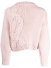 cable-knit ribbed cashmere jumper