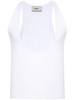 plunging U-neck tank top