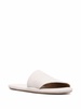 open-toe leather slides