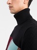 patchwork-motif roll neck jumper