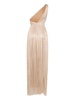 Jolene pleated one-shoulder gown