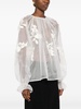 floral-lace organza blouse