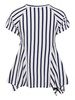 Stripe Flared Hem T-shirt