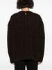 Aran-knit wool jumper