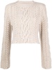 chunky-knit wool blend jumper 