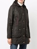 wax-coated buttoned-up coat