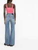 high-rise stonewashed wide-leg jeans