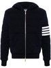 hooded virgin wool bomber jacket 