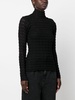 high-neck knitted top