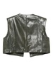 snakeskin-effect leather gilet 