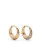 18kt yellow gold Crescent huggie earrings