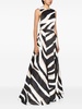 zebra-print silk gown