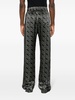 Heart Monogram-print silk trousers