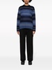 striped patterned intarsia-knit jumper