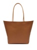 open-top leather tote bag