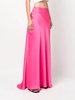 high-waisted satin maxi skirt