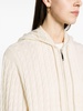 cable-knit zip-up hoodie