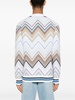 zigzag-woven knitted cardigan