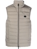 logo-patch zip-up gilet