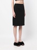 slit mid-length pencil skirt