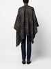 Montieth check-pattern poncho