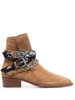 bandana-trimmed ankle boots